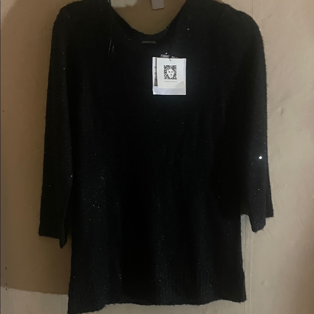 Anne Klein Black Knit Sweater